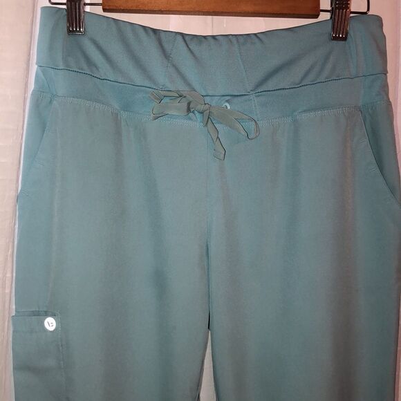 Barco One SP High Waist Powder Blue Drawstring 5 Pocket Scrub Pants - Picture 4 of 17